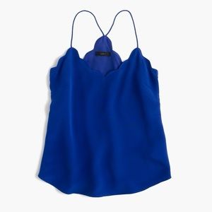 J. Crew Carrie Silk Scalloped Cami